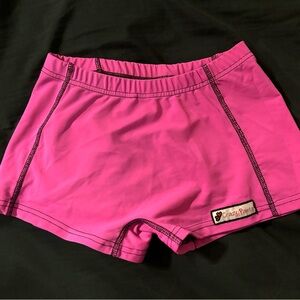 Pink volleyball spandex shorts
